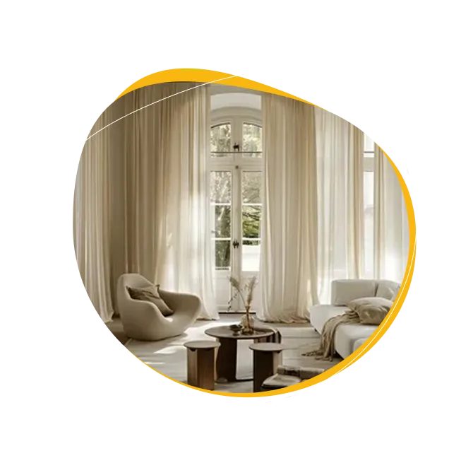 Dubai Living Space Drapes
