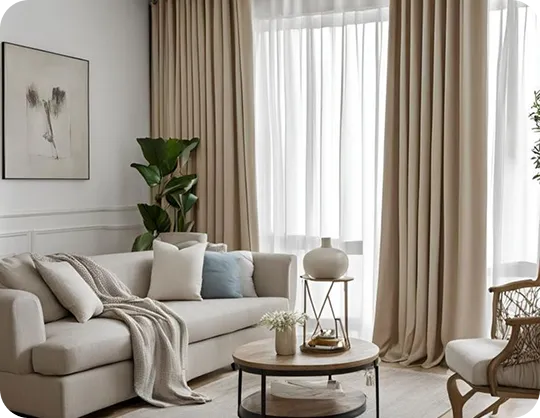 Living Room Blackout Curtains in Dubai