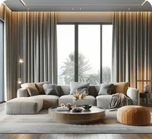 Luxury Living Room Window Treatments